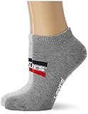 Levi's Unisex-Adult Sportswear Logo Low Cut Socks Sneaker, Light Grey Melange, 35/38