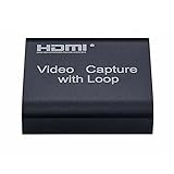 Videoaufnahmegerät mit Schleife, Game Capture HDMI zu USB 2.0 für Spielaufnahmen, Live-Streaming, 4K HD 1080P 60fps HDMI-V