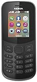 Nokia 130 Mobiltelefon (VGA Kamera, Bluetooth, extra lange Akkulaufzeit, Radio- und MP3 Player, Taschenlampe, Wecker, Dual Sim) schwarz, Version 2018