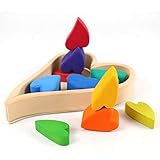 Tkdncbec 10 Teile/Satz Kinder Regenbogen Farbe Herzförmige Bausteine ​​Ring Blöcke Spielzeug Kinder Puzzle Chunseng Sagen g