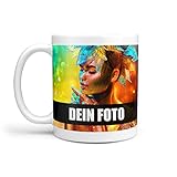 Sunnywall Tassenauswahl selbst individuell gestalten mit Foto + Text – Deine Tasse schnell & einfach professionell personalisiert (Keramiktasse in Weiß matt, Basis Druck)