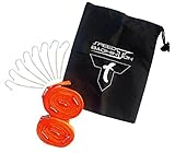 Talbot Torro Speed-Badminton Court Lines, Spielfeldmarkierung 5,5m x 5,5m, verpackt im Blister, Neon-Orange, 490185