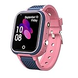 Shenjia LT21 4G Smart Watch for Kids, Child Smartwatch with GPS, Alarm Clock, Video Call Monitor Tracker Location Phone, IP67 Waterproof Touch Screen WiFi Bluetooth Watch Gift for S