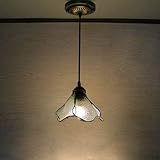 JYHZ Kronleuchter Retro Blau Glas Kronleuchter E27 Deckenlampe Korridor Landvilla Dekorative Lampe Durchmesser 20 cm (Farbe: transparent)
