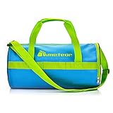 meteor Sporttasche Kinder 25L runde Tasche Gym Tasche Herren schwimmtasche Reisetasche Urlaubstasche klein Fitnesstasche Kindertaschen Schule-Taschen turntasche Jungen (25 L, Blau/Grün)