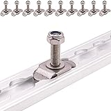 10 Stück 25 mm V2A Edelstahl Schraubfitting Airlineschiene Fitting Zurrschienen Endbeschlag Endfitting Endbeschläg