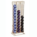 Kapseln Halter Kaffee Pod Stand Capsules Lagerung Organizer Turm Rack Kompatibel mit 60 Kapseln Küchenbüro Zubehör Gold (Color : Gold)