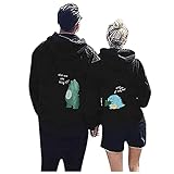 WSAD Partner Look Partner Jumper Couples Jumper Couples Hoodie for Couple Mr Mrs Valentine's Day Partner Gifts Lovers Couple Mr Mrs Hoodie DUTYLOVE (L, Schwarz)