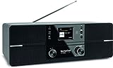 TechniSat DIGITRADIO 371 CD BT - Stereo Digitalradio (DAB+, UKW, CD-Player, Bluetooth, Farbdisplay, USB, AUX, Kopfhöreranschluss, Kompaktanlage, Wecker, 10 Watt, Fernbedienung) schw