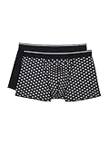 HOM Herren Dominique #2 Boxer Briefs HO1 2p Unterwäsche, 2 Stück: Schwarz + Aufdruck schwarz/grau/weiß, L