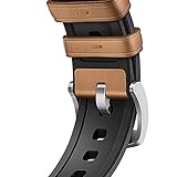 AFVE Für Apple Watch Band 40mm 38mm 42mm 44mm Uhrenarmband Armband 7 6 5 4 3 2 1 Serie Silikonarmband (Color : Silver Brown, Size : 38 or 40 mm)