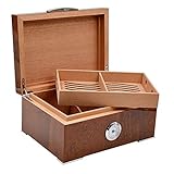 Dirgee Natürliches Ebony Wurzelfurnier Zedernholz Zigarre Humidor Humorholz Zigarrenschachtel Zigarre Humidor Tragbare Zigarre Humidor Zigarre Lagerung