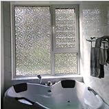 Statische 3D-Stereo- undurchsichtige Fensterfolie, wasserdichter Glasaufkleber für die Privatsphäre, geeignet für Zuhause, Büro, Besprechungsraum X 45x200