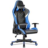 YQX-Gaming Chair, Stahlrahmen, Verstellbare Rückenlehne, Verstellbare 3D-Armlehnen, Atmungsaktiver Schaum, Ergonomisches Kopfstützenk