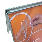 2x DIN A1+ 623 x 870 mm – Ersatzfolie Schutzfolie Folie für Kundenstopper, Plakatrahmen, Wechselrahmen, Klapprahmen oder Plakatständer – mit Antireflex und UV Schutz – Dicke 0,5
