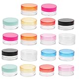 EXCEART Cremedose Kunststoff Leer Nachfüllbar Kosmetikdose Döschen Kugel Lippenbalsam Behälter Kosmetikbehälter für Nailart Lippenbalsam Creme Probe Salben Pulver Lotion 5g 100 Stück
