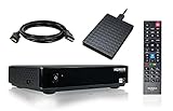 HUMAX Digital HD-Nano Eco Satelliten-Receiver inkl. 1TB Festplatte, 3m HDMI Kabel & HD+ Karte für 6 Monate (HDTV, DVB-S2, USB, 1080p, PVR-Funktion, Fernbedienung, geringer Stromverbrauch, schw