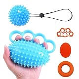 Handtrainer Tiefenmuskulatur,CJBIN 5 Stücke Handtrainer Fingertrainer Set, Handtrainer Fingertrainer, Tiefenmuskulatur Handtrainer, für Kräftigung von Hand, Finger Training, Lindert S