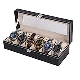 TIANYOU Classic Watch Storage Case Watch Organizer 6 Slot Watch Box Pu Frauen Männer Uhren Aufb