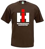Bimaxx® Oldtimer T-Shirt IHC International Harvester | braun | Größe L