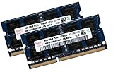 Hynix 16GB Dual Channel Kit 2 x 8 GB 204 pin DDR3-1600 SO-DIMM (1600Mhz, PC3-12800, CL11, 1.35V, für Apple und Notebook)