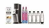 SodaStream Wassersprudler Duo Mega-Set mit 2X CO2-Zylinder, 3X 1L Glasflasche und 2X 1L spülmaschinenfeste Kunststoff-Flasche, Höhe: 44cm, Farbe: T