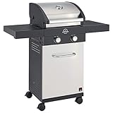 Jamestown MADDOX 2-Brenner Gasgrill mit direkter und indirekter Grillfunktion inkl. Thermometer im Deckel | Hochwertiger Grill für ein gelungenes Barb