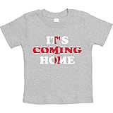 England Fussball Weltmeister 2021 Its Coming Home Unisex Baby T-Shirt 3-6 Monate / 66 G