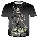 New Cool T-Shirt Männer/Frauen Anime Nier Automata 3D Kurzarm T-Shirts Harajuku Style T-Shirt Top XXS-6XL