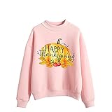 Langarm-T-Shirt für Damen, Rundhalsausschnitt, einfarbig, lässiges Sweatshirt, Bluse, T-Shirt, rosa 1, M