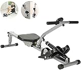 Rudergerät Hydraulisches faltbares Rudergerät mit 12 einstellbaren Widerstandsgeräten Fitnessgeräte LED-Monitor für Home Gy