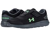 Under Armour Unisex-Kinder Infant Surge 2 Ac Straßen-Laufschuh, Schwarz/Schwarz/Laser Grün (002), 23.5 EU