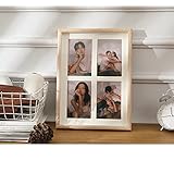 ZDSS Bilderrahmen,Fotos Mehrfach Collage Fotorahmen,2 Packungen,Massivholzfurnier,Dicker Karton,Plexiglasspiegel,High-Definition Nicht leicht zu beschädigen,bilderrahmen mehrere B
