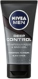 NIVEA MEN Deep Control Anti-Mitesser Peeling und Waschgel im 1er-Pack (1 x 75 ml), Gesichtsreinigung, porentiefe Reinigung mit Peeling fürs G