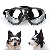 PETLESO Hundebrille Sonnenbrille für Große Hunde Super Cooler Hundeschutzbrille Leicht zu Tragen Anti-UV Schutzbrille Motorrad Hunde Brille für Gross/ Mittel H