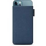 Adore June 6,1 Zoll Handytasche Classic Recycled Blau kompatibel mit iPhone 13 / iPhone 13 Pro/iPhone 12 / iPhone 12 Pro, Moderne Nachhaltige Nylon-Stoffe, Made in Europ