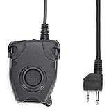 Z-Tactical Official Store wasserdichtes PTT-Kabel für Stecker für Z Tactical C II H50 & H60HD01 Rauschunterdrückung Headset, PTT mit taktischen Kopfhörern, Headset-Adapter, Outdoor-Kopfhörer, Z112-MIL