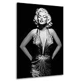 Kunstgestalten24 Leinwandbild Marilyn Monroe Silver Style Wandbild Kunstdruck Wanddek