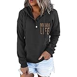 WQW Hoodie Damen grau Sweatjacke Oversize Dicker Pullover Damen pulloverkleid Teenager mädchen Damen pullis cordmantel Damen lang Oversize Hoodie mädchen Sweatjack