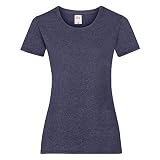 Fruit of the Loom - Lady-Fit T-Shirt 'Valueweight T' / Vintage Heather Navy, XL