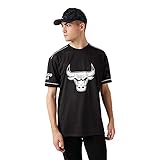 New Era Herren T-Shirts NBA Chicago Bulls Team Logo Oversized schwarz S