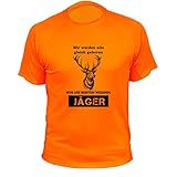 Jäger T Shirt, Hirsche, Vir Werden alle gleich geboren, Jagd Geschenke (XL,20149, Orange)