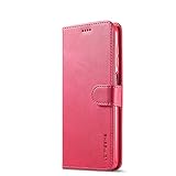 NEINEI Handyhülle für iPhone 12 Pro Max,Premium Leder Hülle Tasche mit [Standfunktion][Kartenfach][Magnetisch],TPU/PU Glatte Kortikalis Flip Cover Case Schutzhülle,R