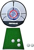 Golfübungsnetz, Golf Elite Chipping Net Bundle Set, Golf-Schlagnetze 51cm Golf Practice Matte Golf Netz Trainingsnetz Driving Netz, tragbare Driving Range Golf Cage Indoor Outdoor mit Trag