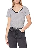 Levi's Damen Perfect Vneck T-Shirt, Mehrfarbig (Annalise Stripe Cloud Dancer 0004), S