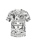 Roneberg Herren T-Shirt mit 3D Naruto Anime Muster. T-Shirt, das Sich auf die japanische Kunst der Animation bezieht. (M)