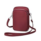 Wind Took Handy Schultertasche Kleine Damen Umhängetasche Handytasche Brieftasche Kartentasche Crossbody Bag Mini Sack, R