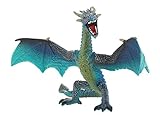 Bullyland 75592 - Spielfigur, fliegender Drache türkis, ca. 10,3 cm groß, ideal als Torten-Figur, detailgetreu, PVC-frei, tolles Geschenk für Kinder zum fantasievollen Sp