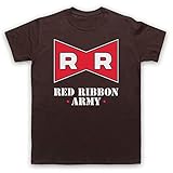 Dragon Ball Z Red Ribbon Army Herren T-Shirt, Braun, S