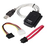 DIGIFLEX USB- Konverter Adapterkabel für 2,5'3,5' SATA IDE Festplattenlaufwerke - SATA HDD, 2,5' Festplatte, 3,5' Festplatte, CD-ROM, DVD-ROM, CD-RW, COMBO-Gerät, DVD-RW auf Computer mit USB 2.0